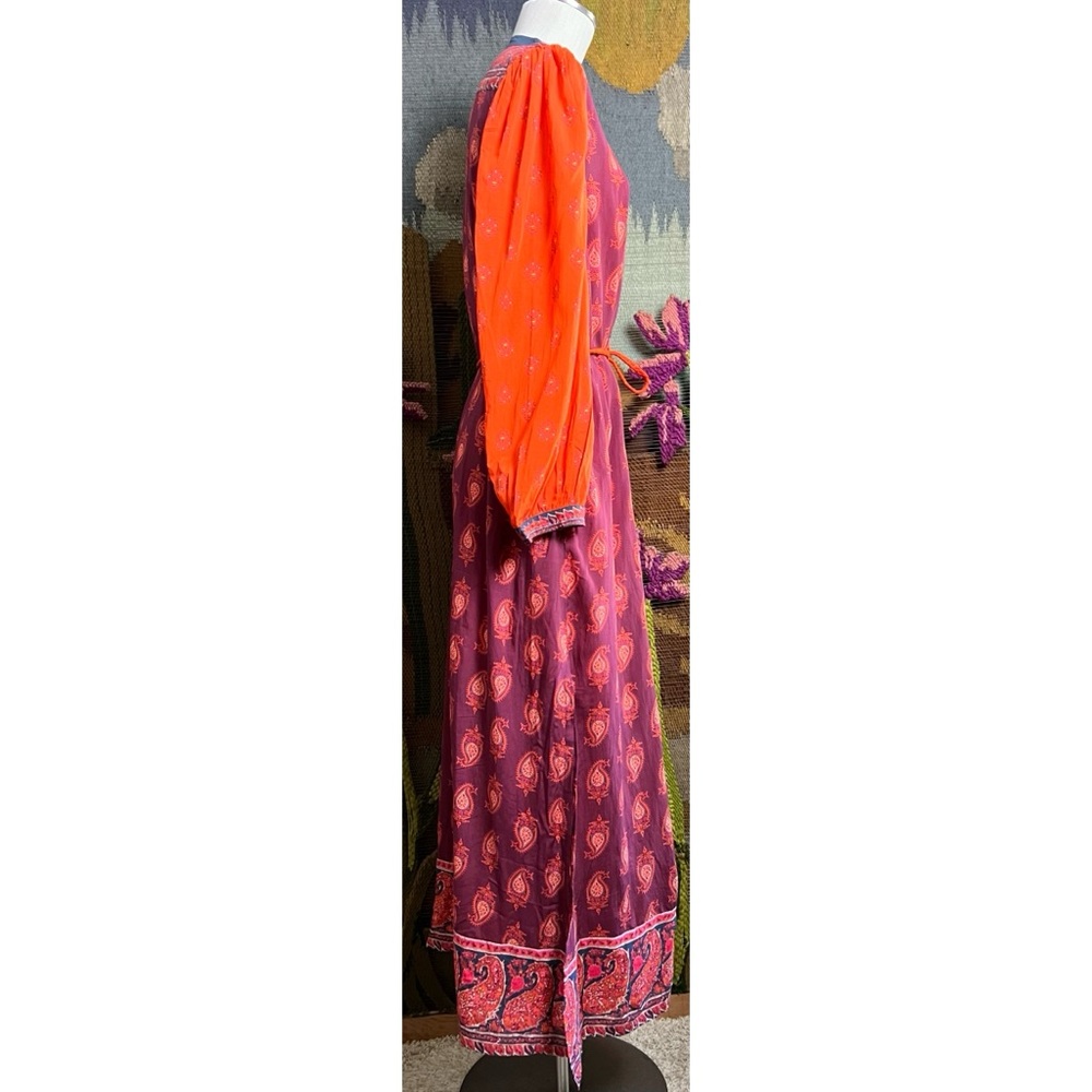 Sundance Paisley Colorblocked Maxi Dress L - Picture 4 of 14